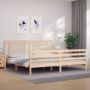 The Living Store Bedframe met hoofdbord massief hout 6FT Super King Bedframe Bedframes Bed Tweepersoonsbed Slaapkamermeubel Houten Bedframe Houten Bed Bedbodem Massief Houten Bedframe Ledikant Bedframe Met Hoofdeinde - Thumbnail 2