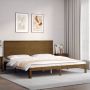 The Living Store Massief grenenhouten Bedframe Honingbruin 203.5 x 203.5 x 82.5 cm Multiplex lattenbodem - Thumbnail 1