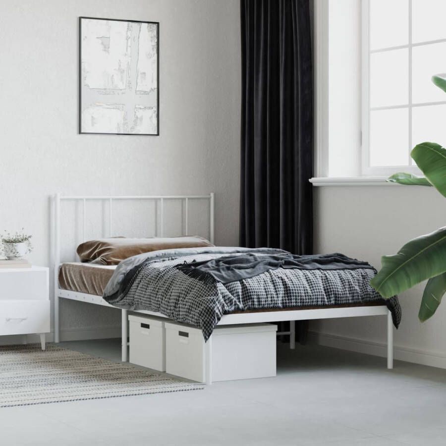 The Living Store Klassiek Bedframe Metalen Constructie Metalen Latten Extra Opbergruimte Comfortabele Ondersteuning