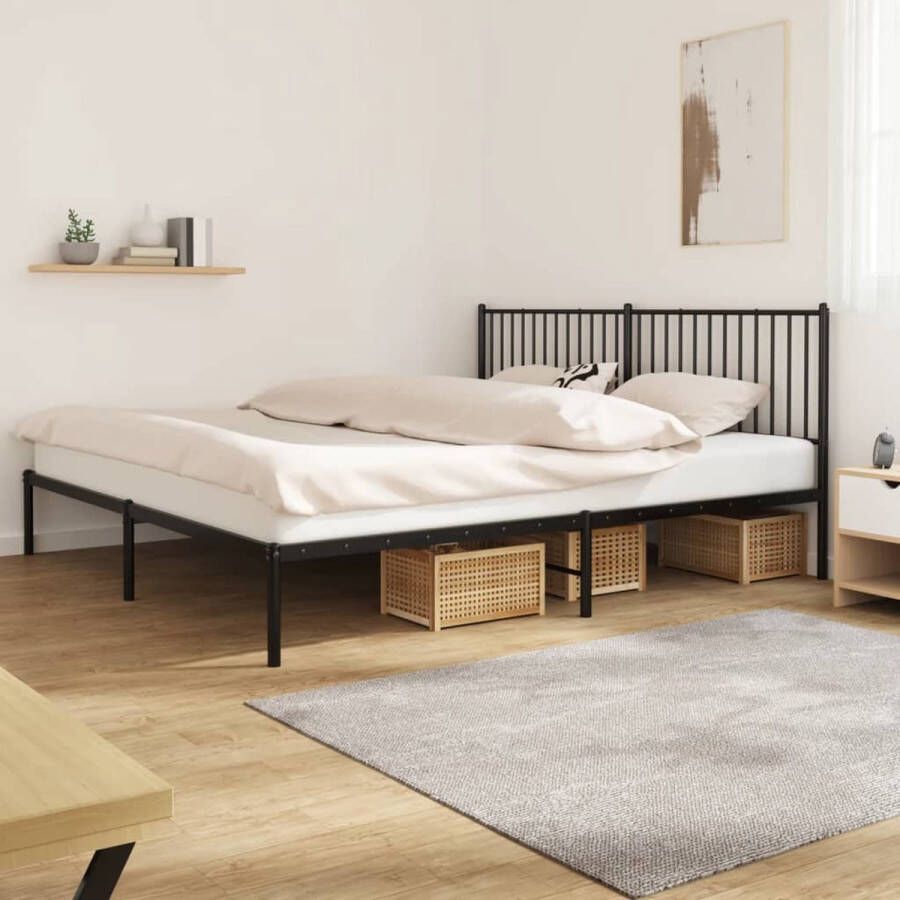 The Living Store Bedframe Sydney Bedden 207 x 206 x 90.5 cm Robuuste metalen constructie Robuust Bedframe Metalen Bedframe Staal Bedframe Boxspring Frame Tweepersoons Bed