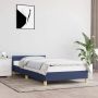 The Living Store Bedframe met hoofdbord stof blauw 80x200 cm Bedframe Met Hoofdeinde Bedframes Met Hoofdeindes Bed Slaapmeubel Ledikant Bedbodem Tweepersoonsbed Bedden Slaapmeubels Slaapmeubelen Slaapmeubilair - Thumbnail 1