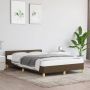 The Living Store Bedframe met hoofdeinde stof donkerbruin 120x200 cm Bedframe Met Hoofdeinde Bedframes Met Hoofdeindes Bed Slaapmeubel Ledikant Bedbodem Tweepersoonsbed Bedden Slaapmeubels Slaapmeubelen Slaapmeubilair - Thumbnail 2