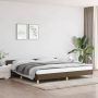 The Living Store Bedframe met hoofdeinde stof donkerbruin 200x200 cm Bedframe Met Hoofdeinde Bedframes Met Hoofdeindes Bed Slaapmeubel Ledikant Bedbodem Tweepersoonsbed Bedden Slaapmeubels Slaapmeubelen Slaapmeubilair - Thumbnail 2