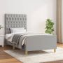 The Living Store Bedframe met hoofdeinde stof lichtgrijs 90x190 cm Bedframe Met Hoofdeinde Bedframes Met Hoofdeindes Bed Slaapmeubel Ledikant Bedbodem Tweepersoonsbed Bedden Slaapmeubels Slaapmeubelen Slaapmeubilair - Thumbnail 1