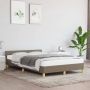 The Living Store Bedframe met hoofdeinde stof taupe 120x200 cm Bedframe Met Hoofdeinde Bedframes Met Hoofdeindes Bed Slaapmeubel Ledikant Bedbodem Tweepersoonsbed Bedden Slaapmeubels Slaapmeubelen Slaapmeubilair - Thumbnail 2