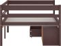 The Living Store Bedframe met lades en kast grenenhout donkerbruin 90x200 cm Bedframe Bed Frame Bed Frames Bed Bedden 1-persoonsbed 1-persoonsbedden Eenpersoons Bed - Thumbnail 3