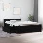 The Living Store Bedframe met lades zwart 90x200 cm Bedframe Bedframes Eenpersoonsbed Bed Bedombouw Ledikant Pallet Bedframe Ledikant Eenpersoonsbedden Bedden Bedombouwen - Thumbnail 1