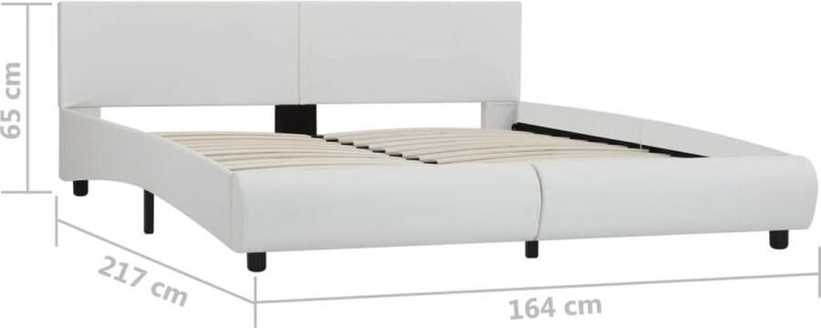 The Living Store Bedframe Kunstleren Bed Afmeting- 217x164x65cm Ken- LED-strip