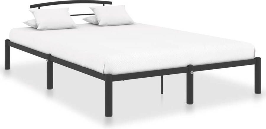 The Living Store Bedframe Metaal 210 x 170 x 63 cm Zwart Geschikt voor 160 x 200 cm Matras