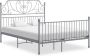 The Living Store Bedframe metaal grijs 140x200 cm Bedframe Bed Frame Bed Frames Bed Bedden Metalen Bedframe Metalen Bedframes 2-persoonsbed 2 - Thumbnail 1