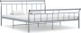 The Living Store Bedframe metaal grijs 200x200 cm Bedframe Bed Frame Bed Frames Bed Bedden Metalen Bedframe Metalen Bedframes 2-persoonsbed 2 - Thumbnail 1