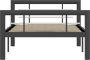 The Living Store Metalen Bedframe Grijs Wit 212 x 97.5 x 65.5 cm 90 x 200 cm Massieve Constructie - Thumbnail 2