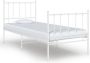 The Living Store Bedframe metaal wit 100x200 cm Bedframe Bedframes Eenpersoonsbed Eenpersoonsbedden Bed Bedden Bedombouw Bedombouwen Frame Frames Slaapmeubel - Thumbnail 3