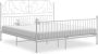 The Living Store Bedframe metaal wit 180x200 cm Bedframe Bed Frame Bed Frames Bed Bedden Metalen Bedframe Metalen Bedframes 2-persoonsbed 2 - Thumbnail 1