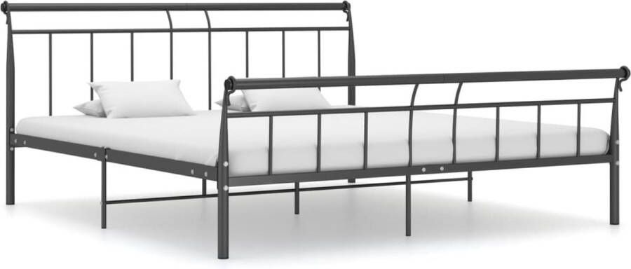 The Living Store Bedframe metaal zwart 180x200 cm Bedframe Bed Frame Bed Frames Bed Bedden Metalen Bedframe Metalen Bedframes 2-persoonsbed 2