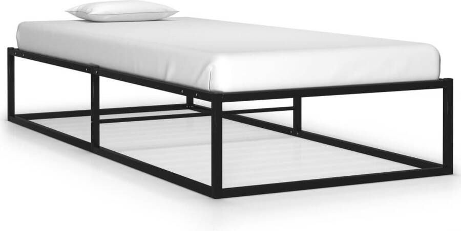 The Living Store Bedframe metaal zwart 90x200 cm Bed