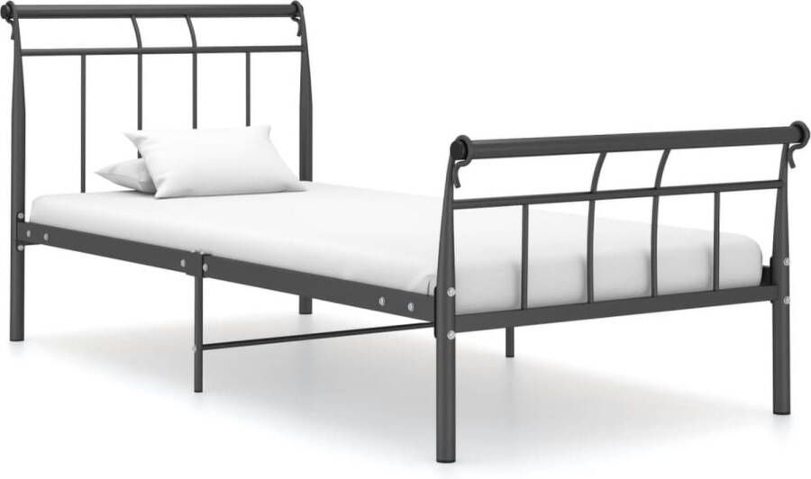 The Living Store Bedframe metaal zwart 90x200 cm Bedframe Bed Frame Bed Frames Bed Bedden Metalen Bedframe Metalen Bedframes 1-persoonsbed 1