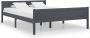 The Living Store Bedframe massief grenenhout grijs 160x200 cm Bedframe Bed Frame Bed Frames Bed Bedden 2-persoonsbed 2-persoonsbedden Tweepersoons Bed - Thumbnail 2
