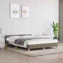 The Living Store Bedframe met hoofdeinde stof taupe 140x190 cm Bedframe Met Hoofdeinde Bedframes Met Hoofdeindes Bed Slaapmeubel Ledikant Bedbodem Tweepersoonsbed Bedden Slaapmeubels Slaapmeubelen Slaapmeubilair - Thumbnail 2