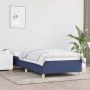 The Living Store Bedframe stof blauw 80x200 cm Bedframe Bedframes Slaapmeubel Bedbodem Ledikant Eenpersoonsbed Slaapmeubels Slaapmeubelen Slaapmeubilair Bedbodems Ledikanten - Thumbnail 1