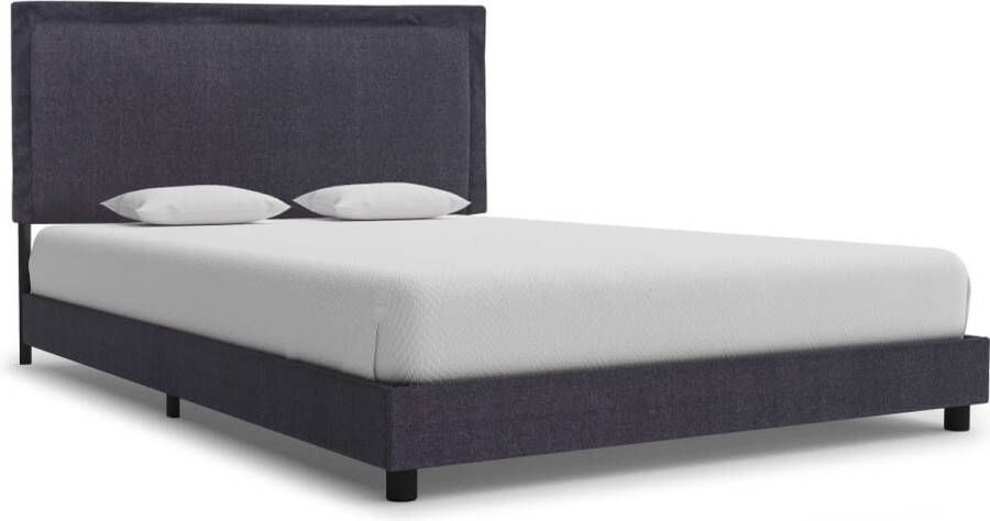 The Living Store Bedframe stof donkergrijs 140x200 cm Bed