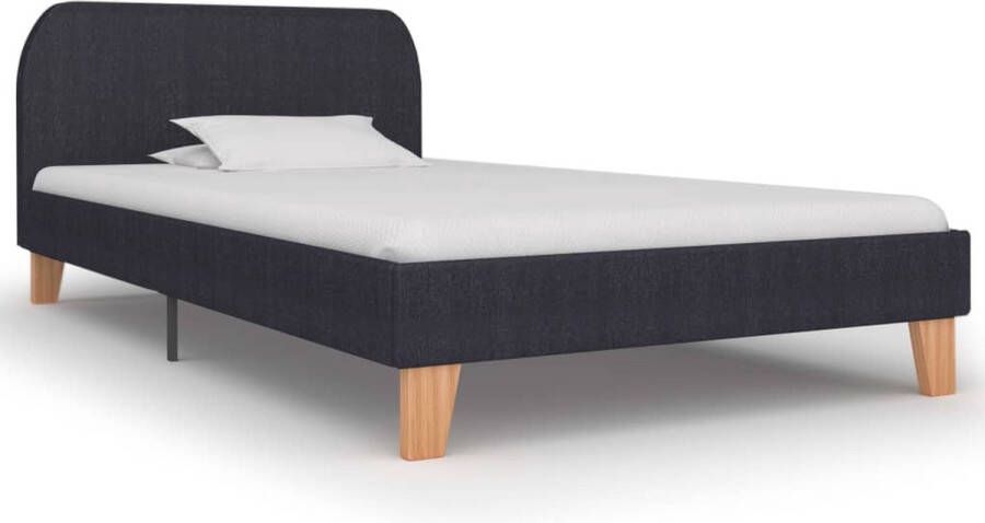 The Living Store Bedframe stof donkergrijs 90x200 cm Bed