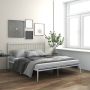 The Living Store Bedframe metaal wit 140x200 cm Bedframe Bedframes Tweepersoonsbed Tweepersoonsbedden Bed Bedden Bedombouw Bedombouwen Frame Frames Slaapmeubel - Thumbnail 2