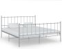 The Living Store Bedframe metaal grijs 180x200 cm Bedframe Bedframes Tweepersoonsbed Tweepersoonsbedden Bed Bedden Bedombouw Bedombouwen Frame Frames Slaapmeubel - Thumbnail 2
