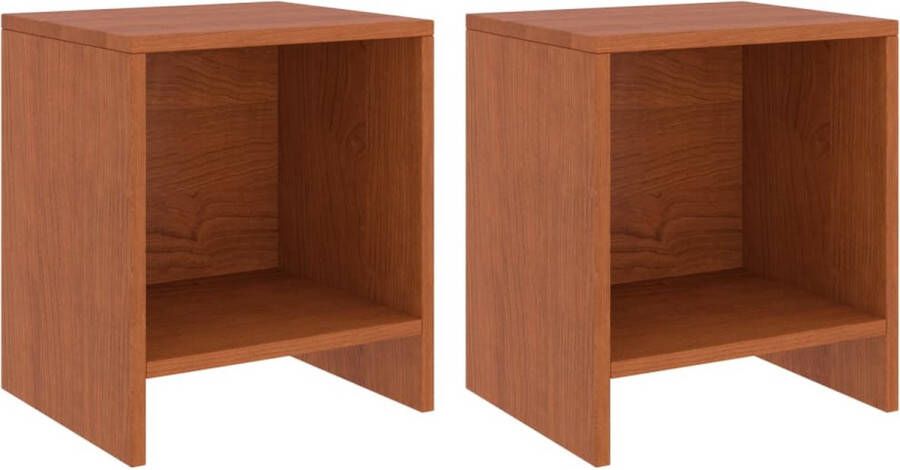 The Living Store Bedtafeltjes Nachtkastjes Massief grenenhout 35 x 30 x 40 cm Honingbruin Nachtkastjes Bedtafel Grenenhout Meubilair Bruine Kamerdecoratie Vintage Nacht Tafels - Foto 5