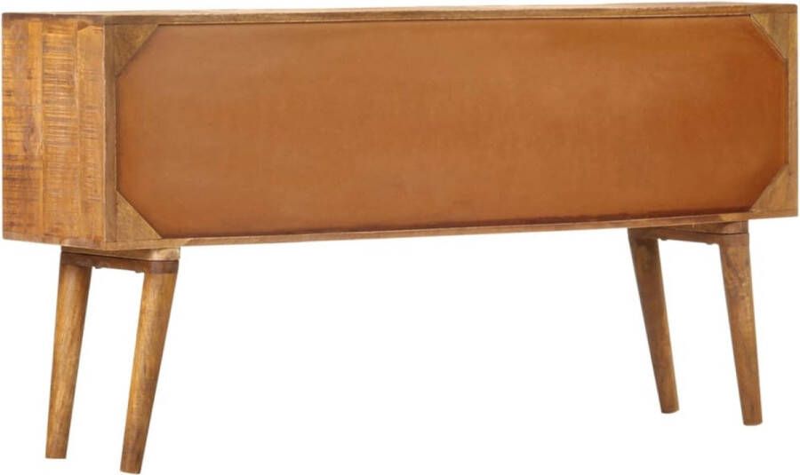 The Living Store Dressoir met geprint patroon 130x30x70 cm massief mangohout Bijzetkast Dressoir Kast Mangohout Vintage - Foto 2