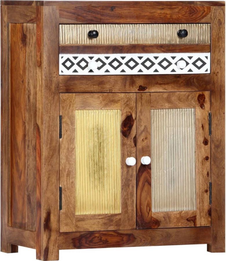 The Living Store Bijzetkast 60x30x75 cm massief sheeshamhout Bijzetkast Side Table Salontafel Vintage Meubels Acacia Hout - Foto 2