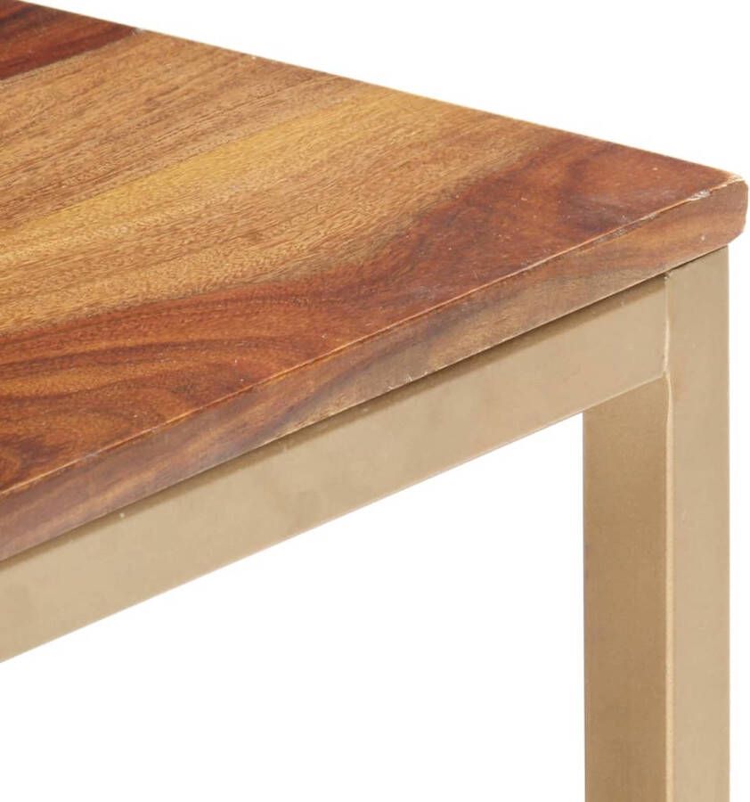 The Living Store Bijzettafel Sheeshamhout 60 x 60 x 40 cm Stabiel en uniek ontwerp Bijzettafel Salontafel Houten Meubilair Sheeshamhouten MeubilAIR Vintage Tafeltje - Foto 2