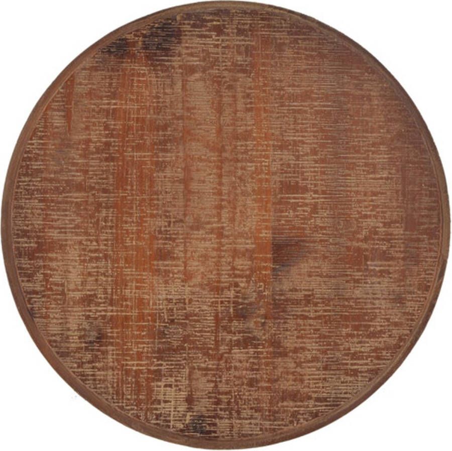 The Living Store Bijzettafel Vintage Staal en Hout 40 x 64 cm Bruin - Foto 3