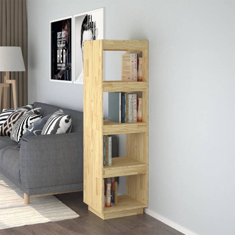 The Living Store Boekenkast Grenenhout 40x35x135cm Decoratief en praktisch meubel Montage vereist - Foto 2