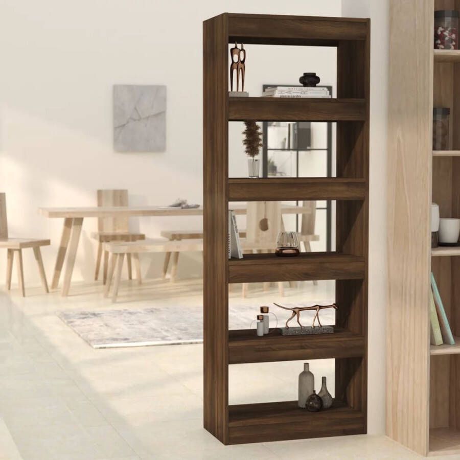 The Living Store Boekenkast Hout 60 x 30 x 166 cm Bruineiken Montage vereist - Foto 2