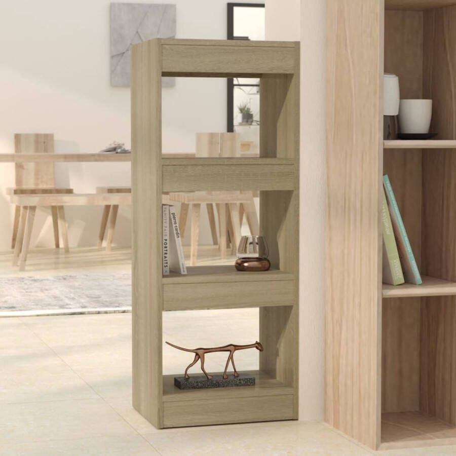 The Living Store Boekenkast Hout Eiken 40x30x103 cm Decoratief en praktisch Montage vereist - Foto 2