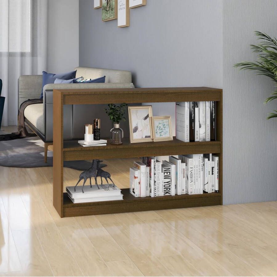 The Living Store Boekenkast Kamerverdeler 100 x 30 x 71.5 cm Massief grenenhout