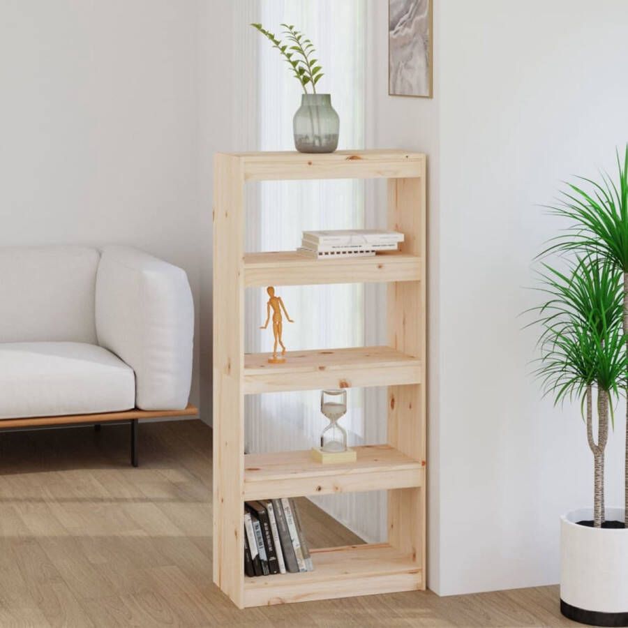 The Living Store Boekenkast Massief grenenhout 60 x 30 x 135.5 cm Decoratief meubel met opbergruimte Montage vereist - Foto 2