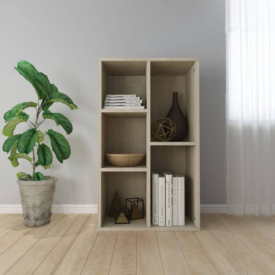 The Living Store Boekenkast spaanplaat 50 x 25 x 80 cm sonoma eiken - Foto 2