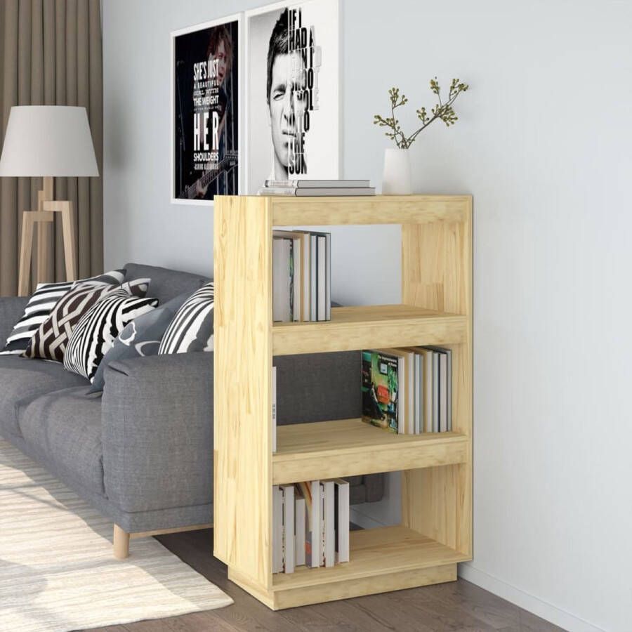 The Living Store Boekenkast Grenenhout 60 x 35 x 103 cm Decoratief en praktisch - Foto 2