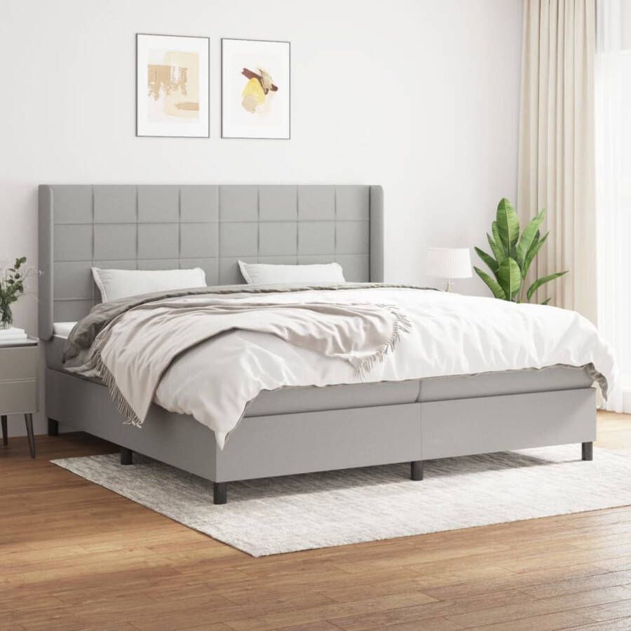The Living Store Boxspring Bed Comfort 203 x 203 x 118 128 cm Duurzaam materiaal