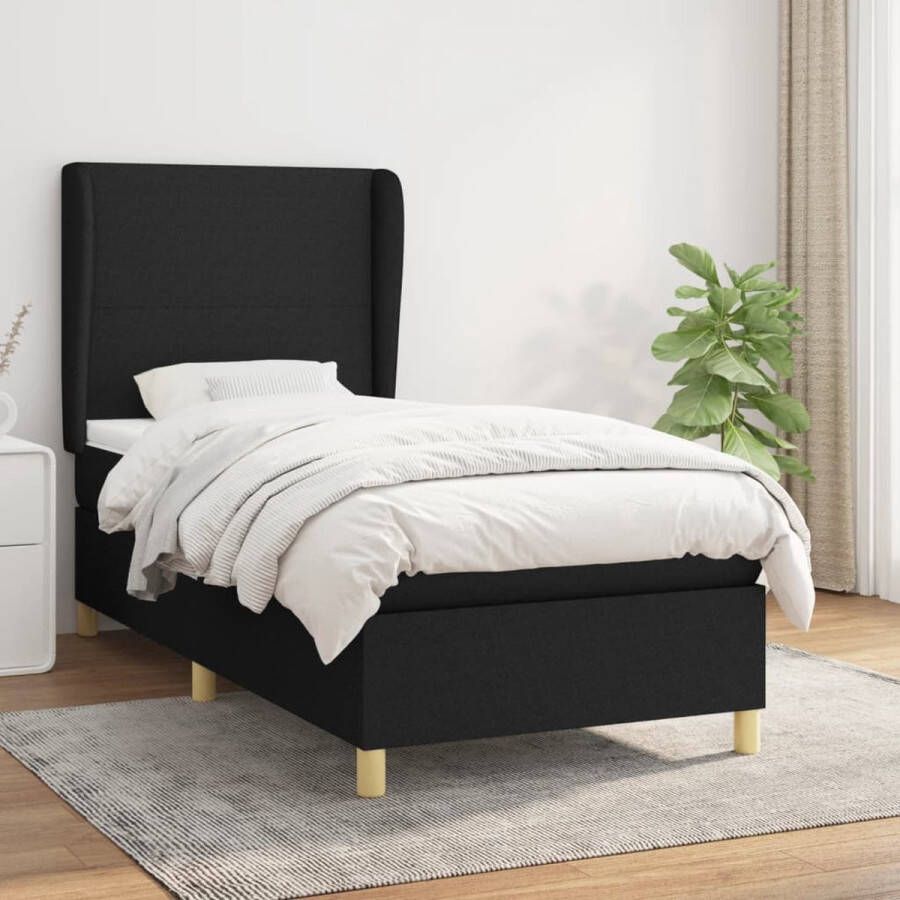 The Living Store Boxspring Bed Comfort Bed met Pocketvering Matras Middelharde Ondersteuning Huidvriendelijk Topmatras 203x103x118 128 cm (LxBxH)