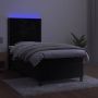 The Living Store Boxspring Bed Fluweel Pocketvering LED 100x200 cm - Thumbnail 2