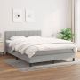 The Living Store Boxspringbed Bedframe Hoogte Verstelbaar Pocketvering Matras Middelharde Ondersteuning Huidvriendelijk Topmatras Lichtgrijs 203 x 144 x 78 88 cm 140 x 200 x 20 cm 140 x 200 x 5 cm Inclusief Montagehandleiding - Thumbnail 2