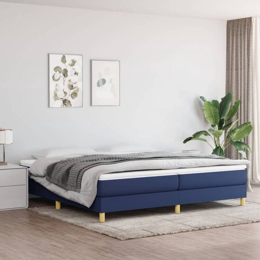 The Living Store Boxspring Bed Pocketvering Middelharde Ondersteuning 203x200x25 cm( LxBxH) Huidvriendelijk