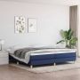 The Living Store Boxspring met matras stof blauw 200x200 cm Boxspring Boxsprings Bed Slaapmeubel Boxspringbed Boxspring Bed Tweepersoonsbed Bed Met Matras Bedframe Ledikant Bedden - Thumbnail 2