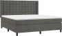 The Living Store Boxspring Fluwelen Bed 180x200 cm LED - Thumbnail 1