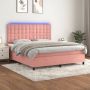 The Living Store Boxspring Fluwelen bed met LED 180x200 cm Pocketvering matras Huidvriendelijk - Thumbnail 4