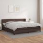 The Living Store Boxspring met matras kunstleer bruin 200x200 cm Boxspring Boxsprings Bed Slaapmeubel Boxspringbed Boxspring Bed Tweepersoonsbed Bed Met Matras Bedframe Ledikant Bedden - Thumbnail 2