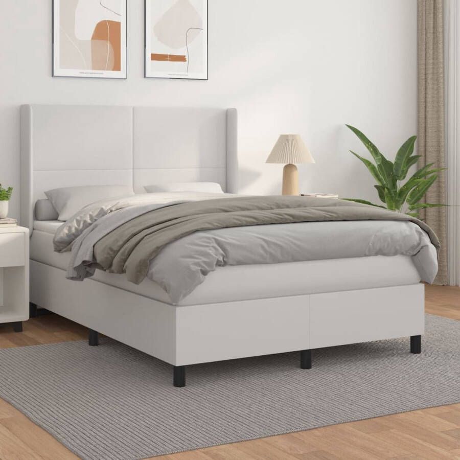 The Living Store boxspring bed Kingsize Kunstleer 140x200 Pocketvering